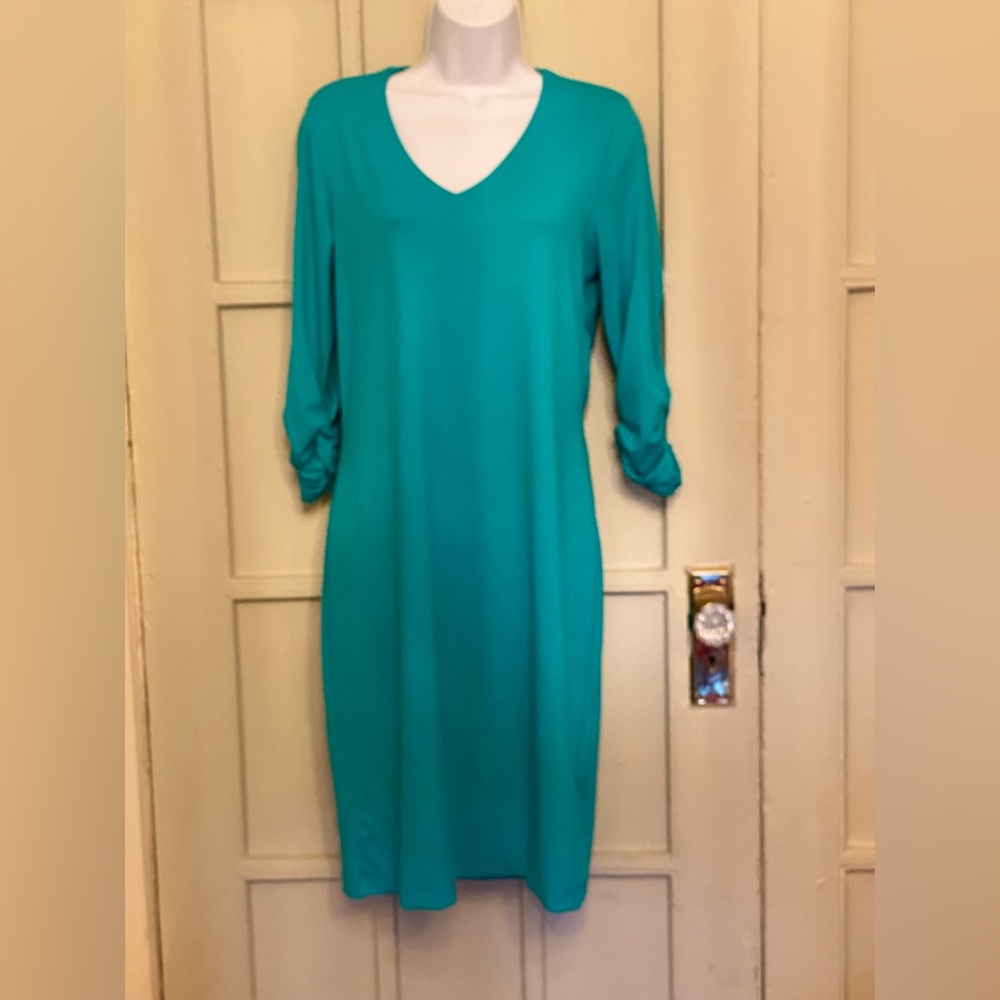 Women's Judy P | Smooth Figure Flattering Dress | S - beautiful green